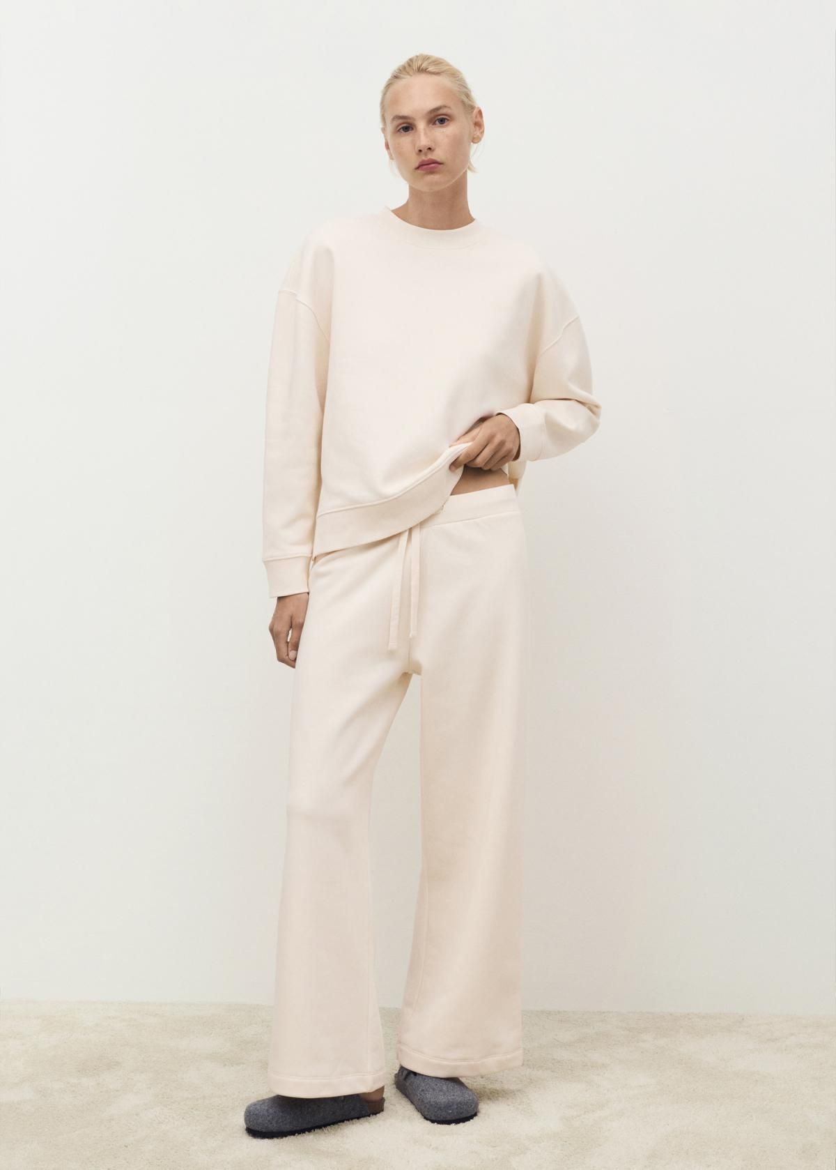 망고 코지 와이드핏 면 팬츠 27083316 VAINILLA - 상세 이미지 2