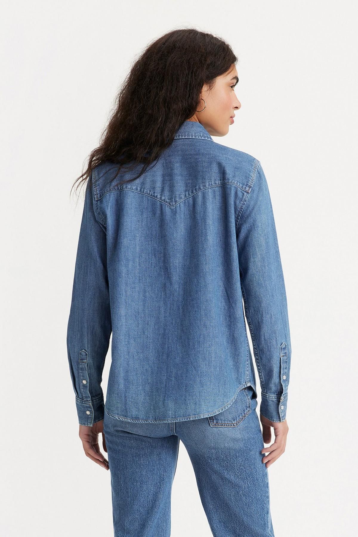 리바이스 데님 스탠다드핏 긴팔 셔츠 LEVIS 7180669 AZUL - 상세 이미지 2