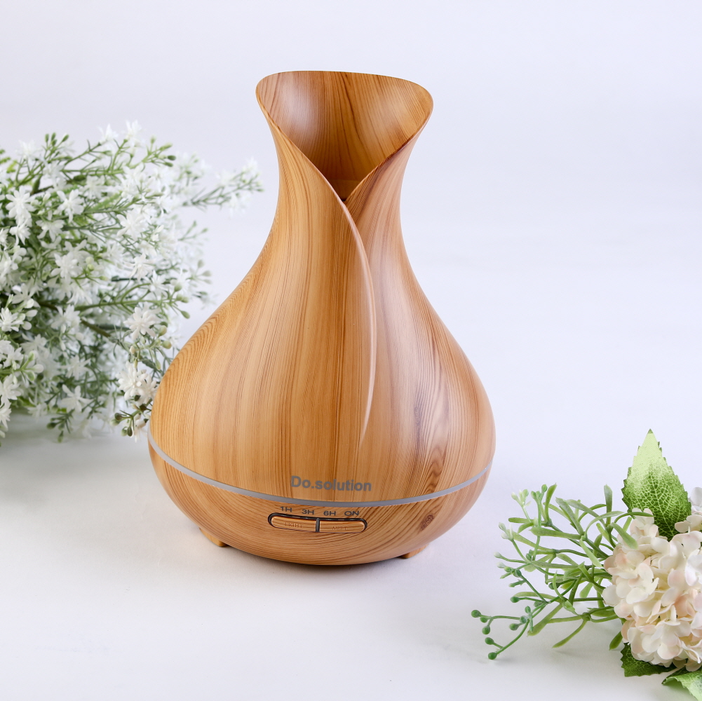 호리병 우드 LED 초음파 가습기 400ml 저소음 탁상용 인테리어 사무실용 상세 이미지 3