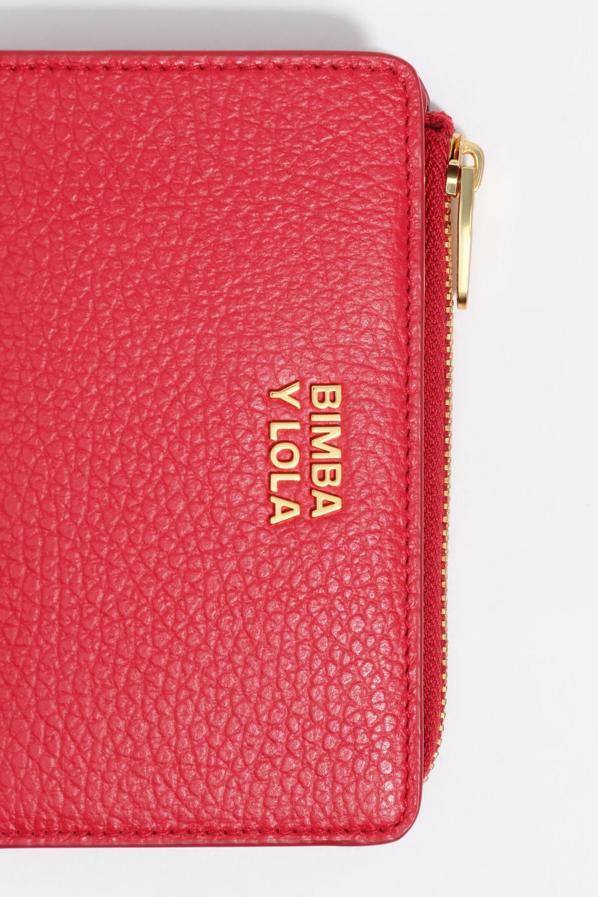 빔바이롤라 프리미엄 레더 레드 골드로고 미니지갑 252BBB223.10200 RED - 상세 이미지 2