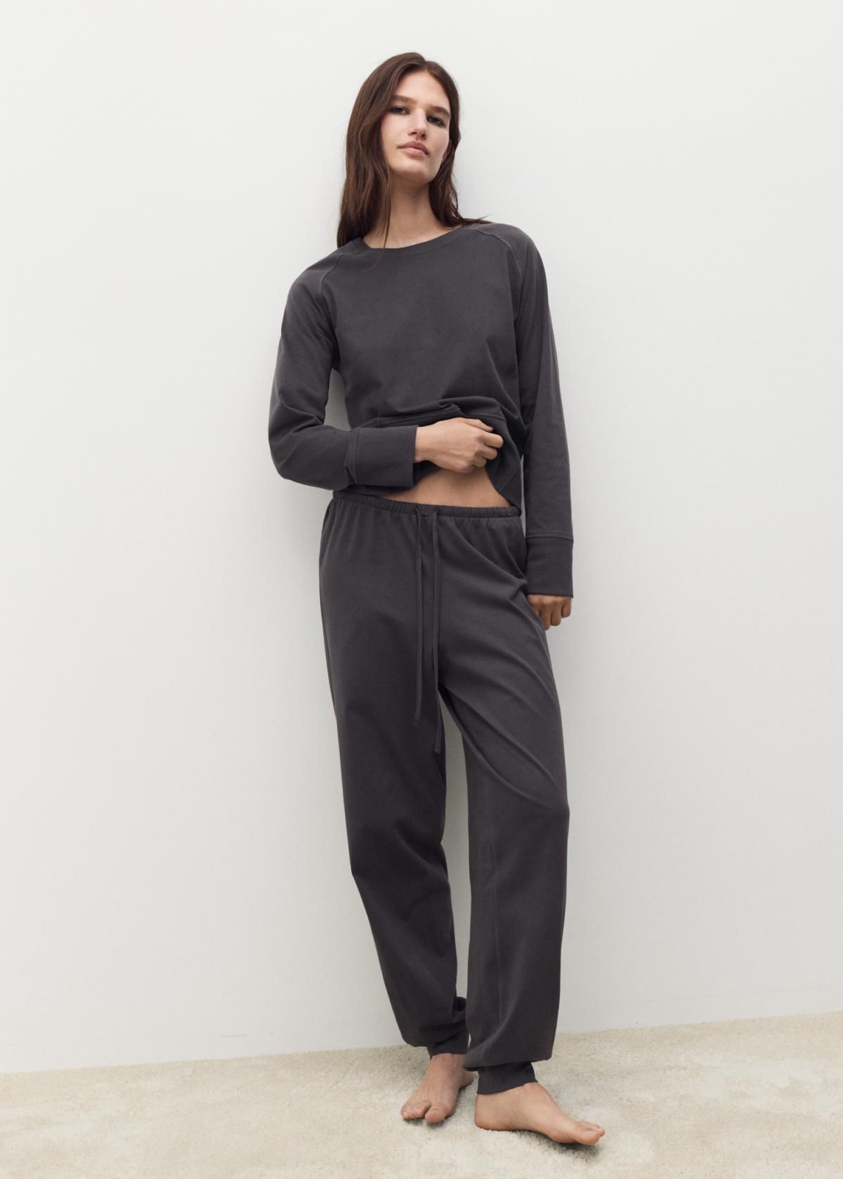 망고 소프트터치 코튼 조거 팬츠 17061525 GRIS ANTRACITA - 상세 이미지 2