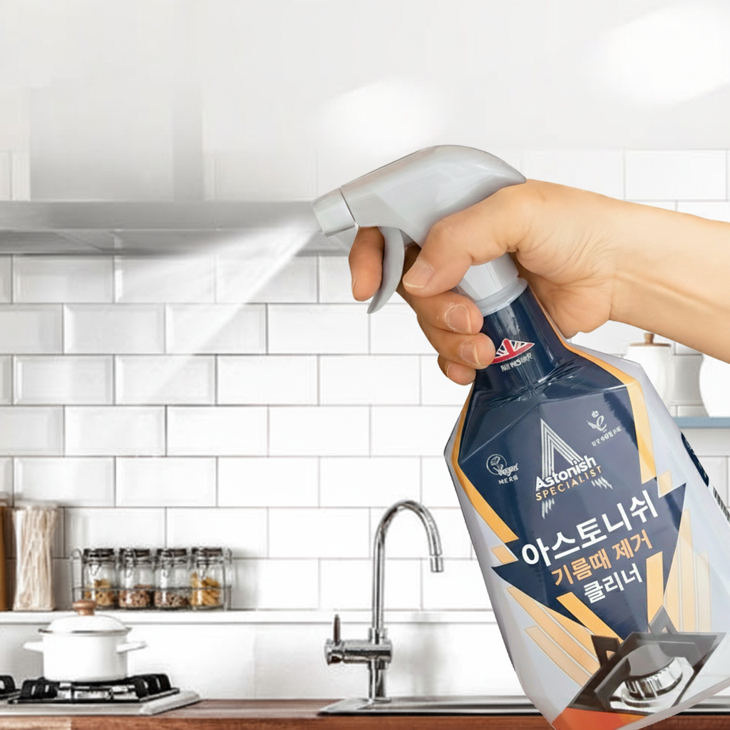[본사] 아스토니쉬 기름때 제거제 750ml 1+1 후드 가스렌지 전자렌지 인덕션 오븐 주방 찌든때