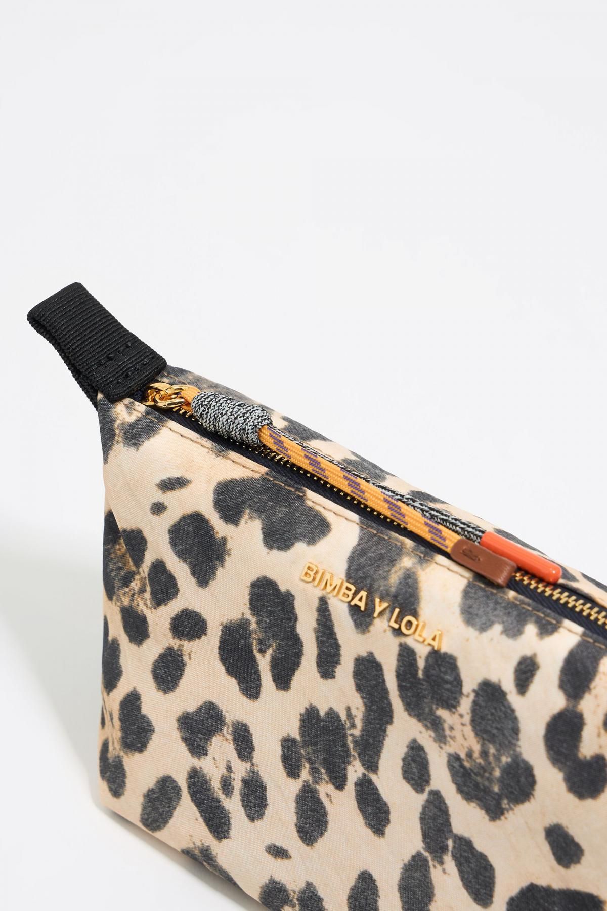 빔바이롤라 레오파드 패턴 베이지 나일론 코스메틱 파우치 251BBK413.11201 LEOPARD NATURAL - 상세 이미지 2