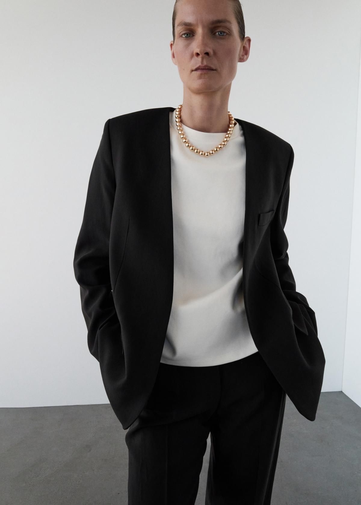 망고 테크니컬 스트레이트 슬랙스 팬츠 17016363 NEGRO - 상세 이미지 2