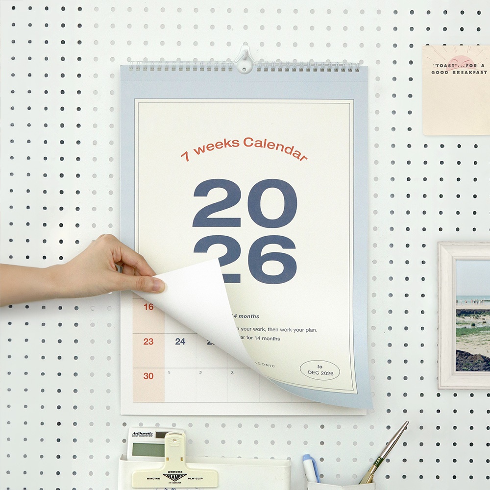 2026년 벽걸이달력 A3 26년 모던 심플 벽달력 2026 스프링 월캘린더 아이코닉 - 상세 이미지 2