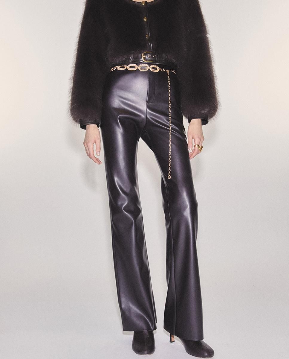 스페라 에코 레더 부츠컷 팬츠 56205104369 MARRON - 상품 이미지