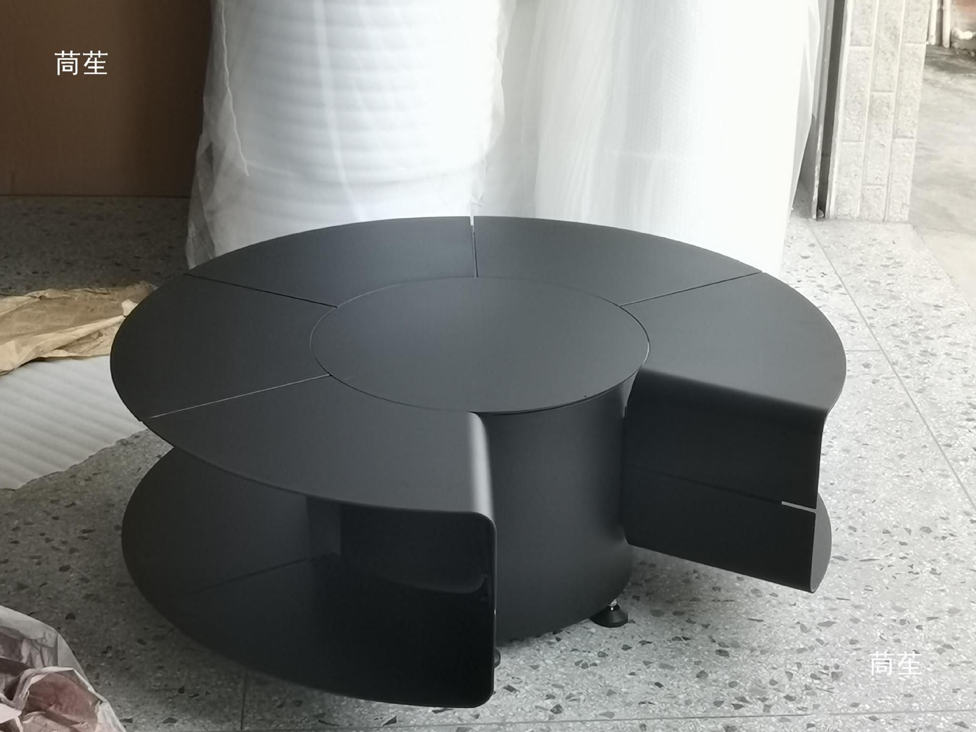 야외 정원 철제 불구덩이 바베큐 테이블 캠핑용 화덕 가정용 블랙 지름 1500mm - 상세 이미지 2