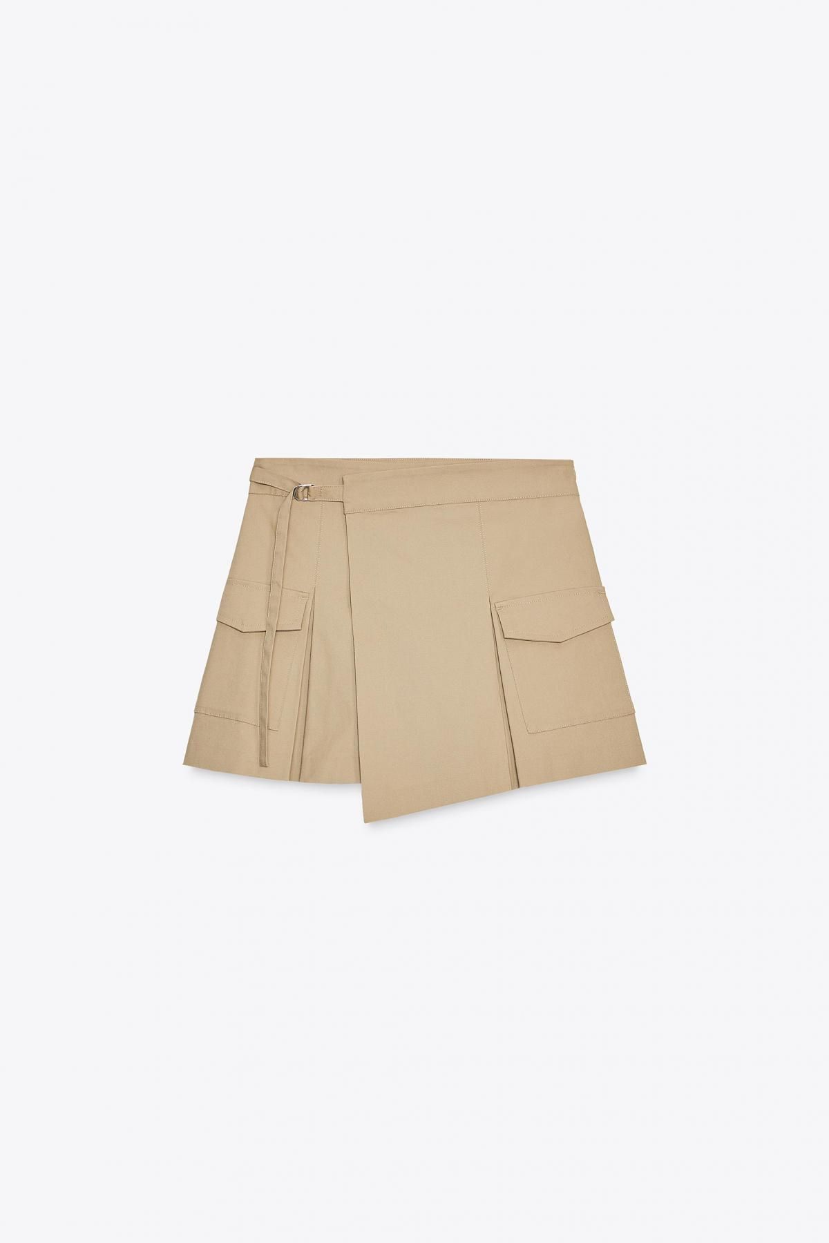 자라 하이웨이스트 카고 큐롯 팬츠 1689/521 LIGHT CAMEL - 메인 이미지