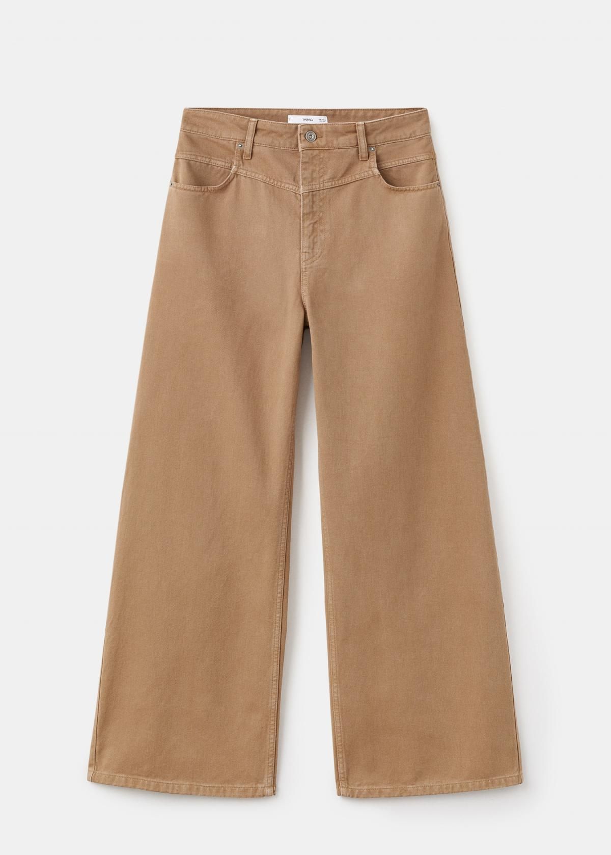 망고 트렌디 와이드핏 루즈 미드웨이스트 데님 팬츠 17025828 CARAMELO - 상품 이미지