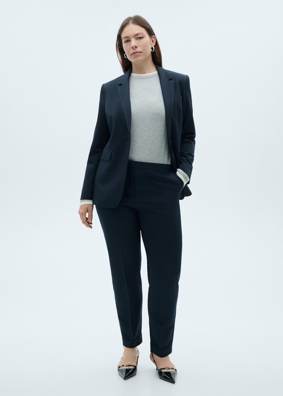 망고 테크니컬 스트레이트 정장 팬츠 17035806 AZUL MARINO OSCURO - 상세 이미지 5