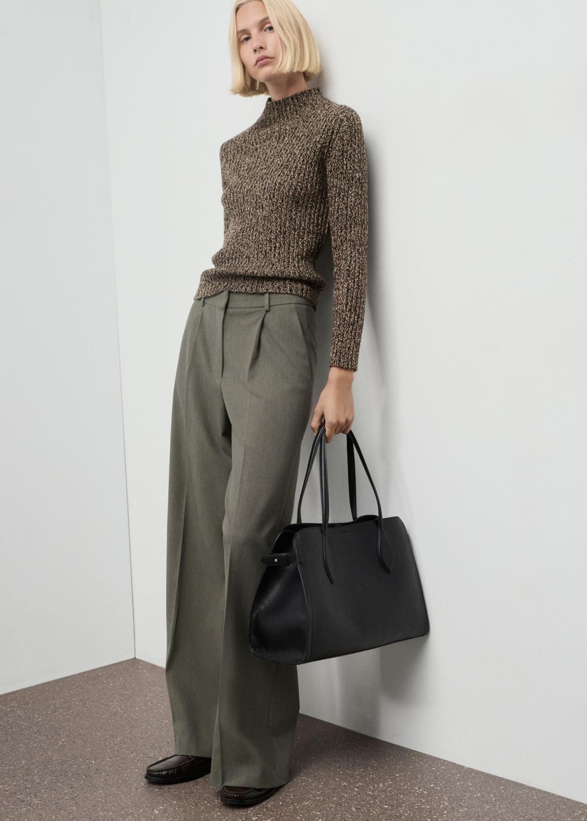 망고 테일러드 와이드핏 정장 슬랙스 팬츠 17077818 VERDE PASTEL - 상세 이미지 5