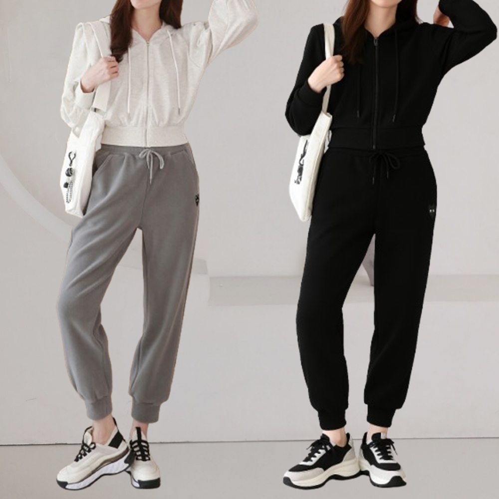 1+1가을겨울후리스시보리바지 뽀송소프트밴딩조거팬츠 - 상품 이미지