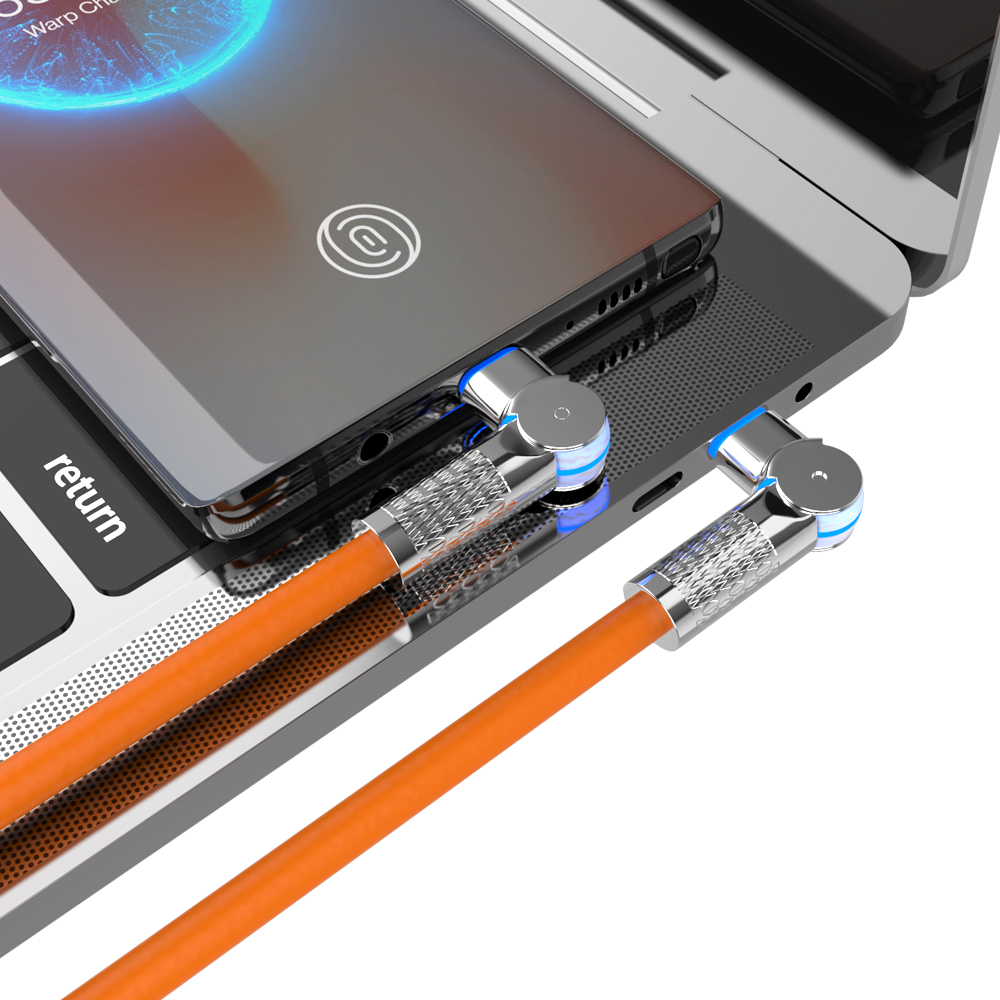 펀링크 C to C타입 180도 회전 충전 케이블 PD60W 고속충전 USB-A젠더 포함 이미지 4