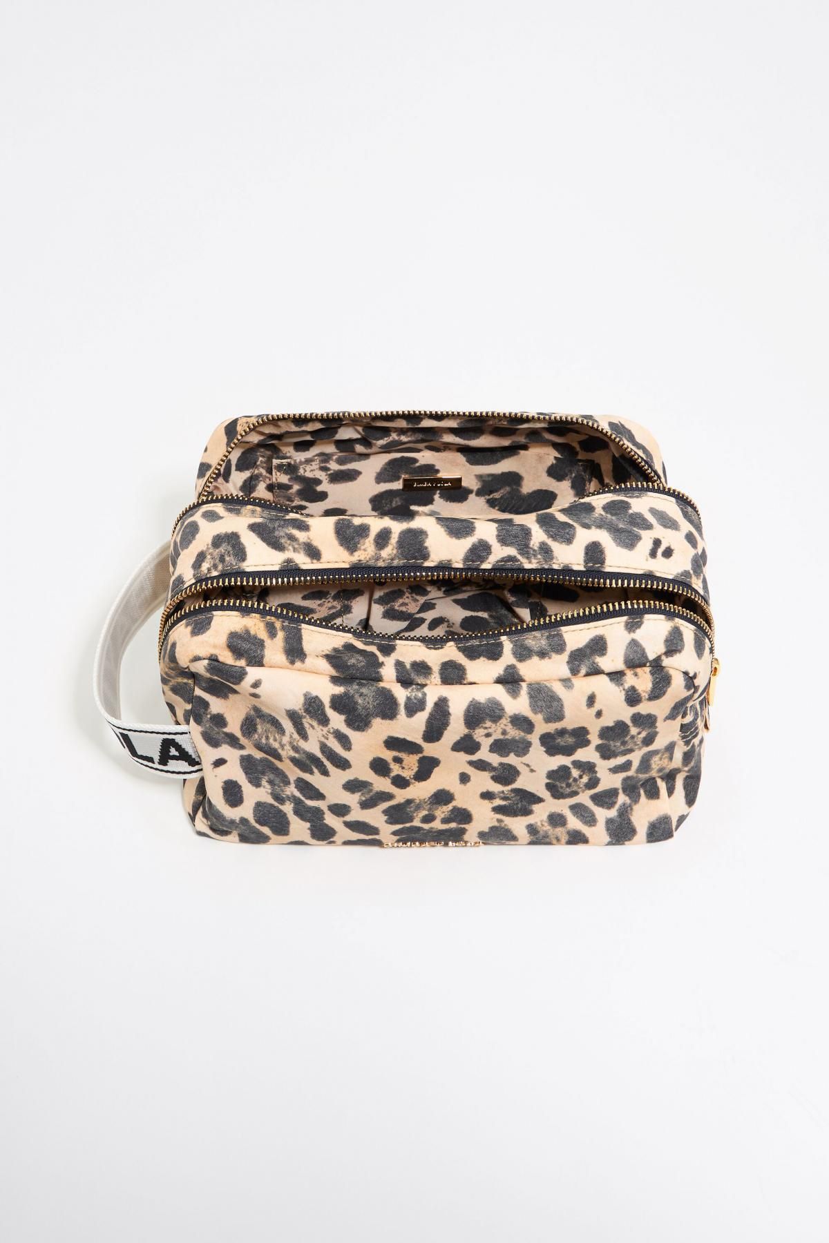 빔바이롤라 레오파드 패턴 나일론 라지 코스메틱 파우치 251BBK459.11201 LEOPARD NATURAL - 상세 이미지 3