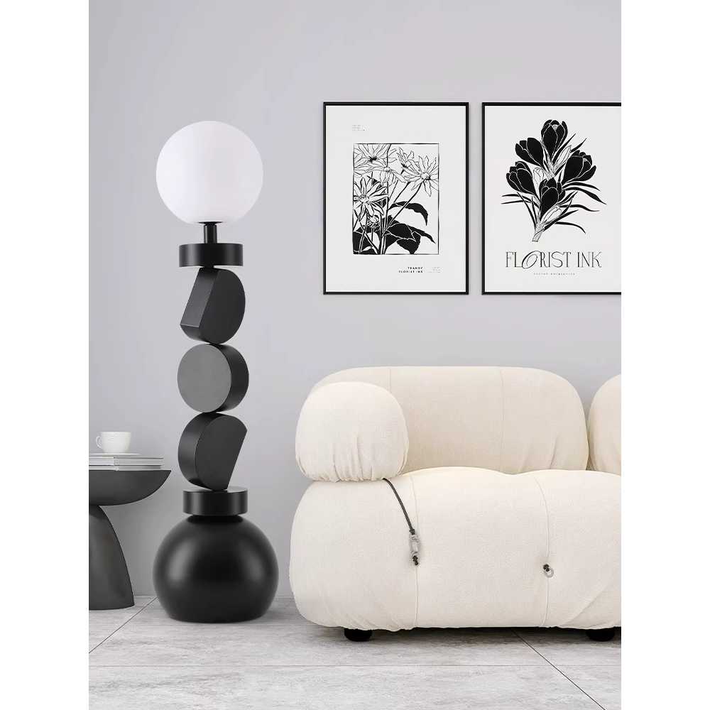웨이브 조명 스탠드 거실 인테리어 감성 무드 램프 블랙+화이트 35X140CM - 삼색광 - 상세 이미지 3