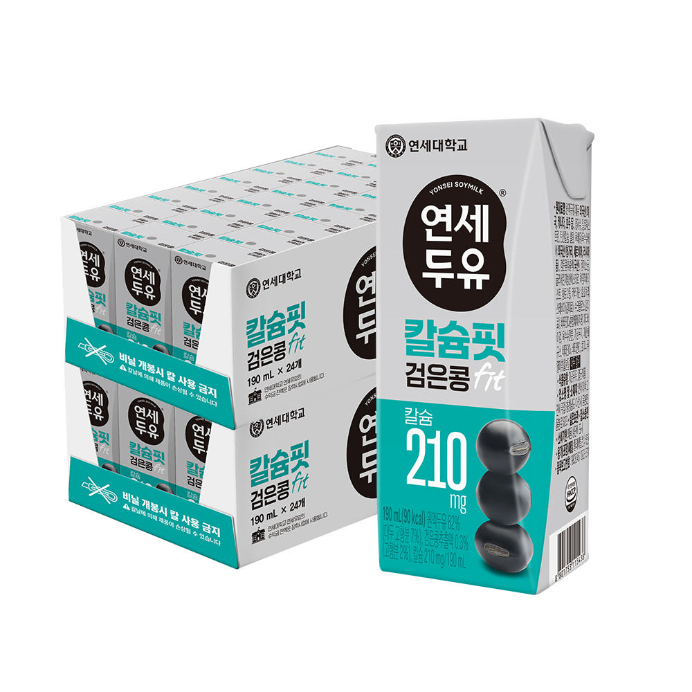 연세두유 칼슘핏 검은콩 두유 190ml 48개