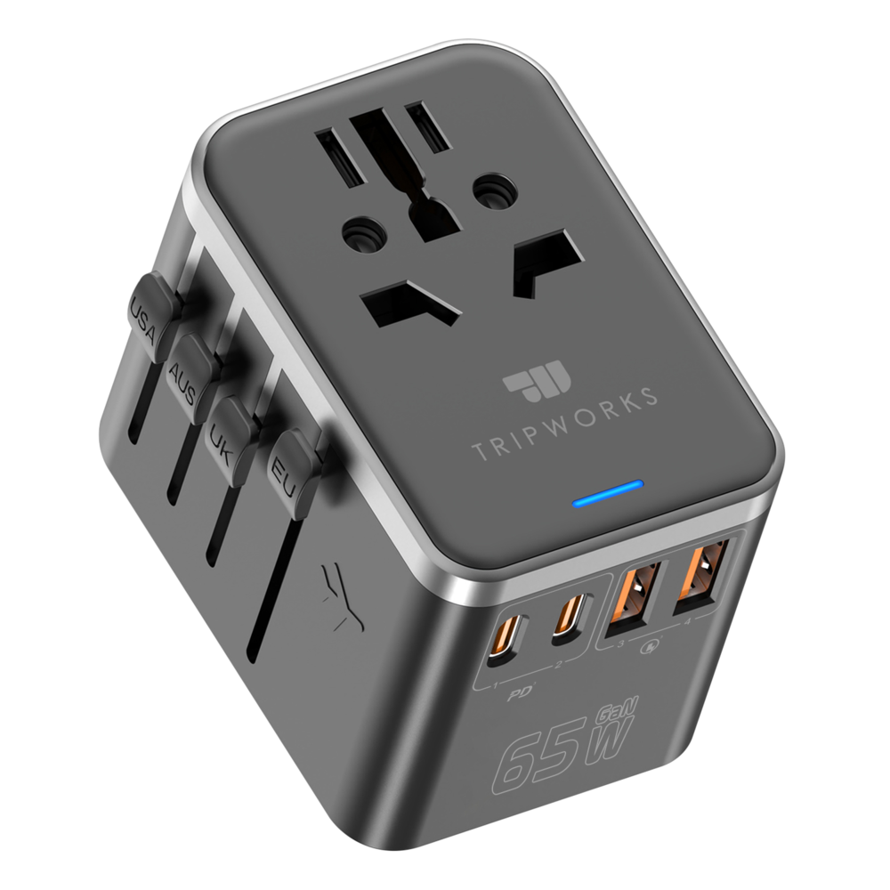 트립웍스 여행용 멀티어댑터 해외 PD 65W C타입 초고속충전 USB 4포트 - 상품 이미지