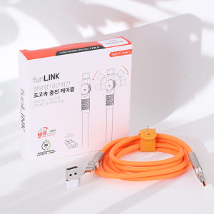 펀링크 C to C타입 180도 회전 충전 케이블 PD60W 고속충전 U... 개봉기 | 실사용 후기 - 상품 이미지 2