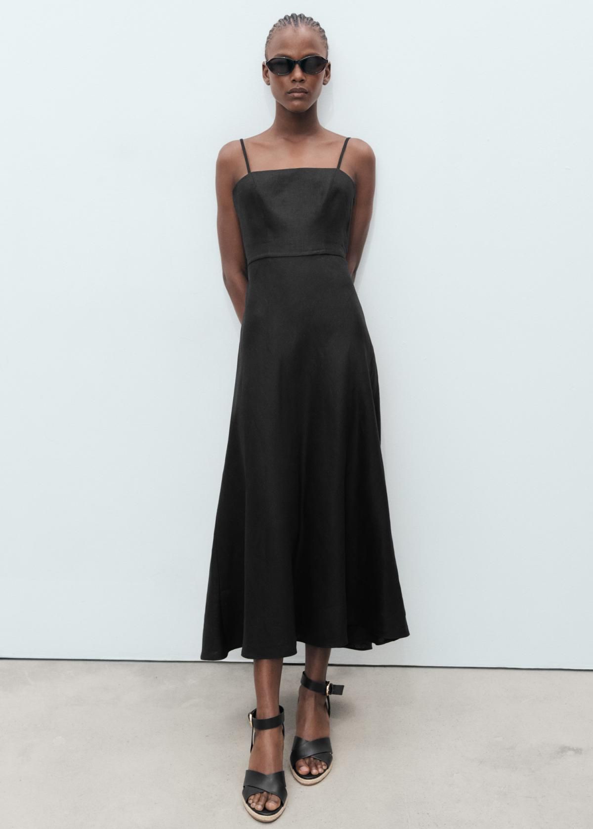 망고 웨지 스트랩 크로스샌들 87098258 NEGRO - 상세 이미지 2