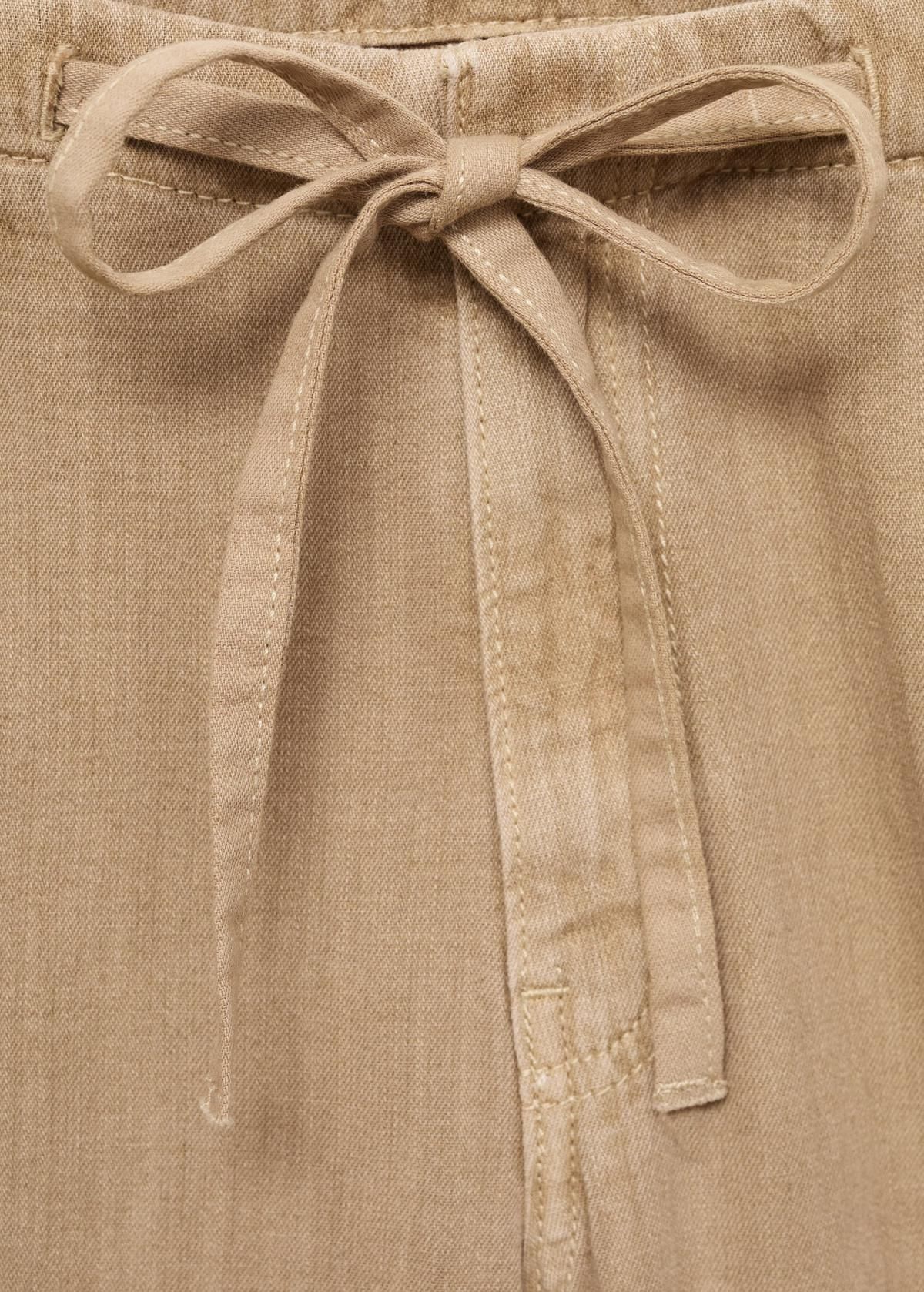 망고 린넨코튼 와이드핏 벨트 데님팬츠 17022901 ARENA - 상세 이미지 5