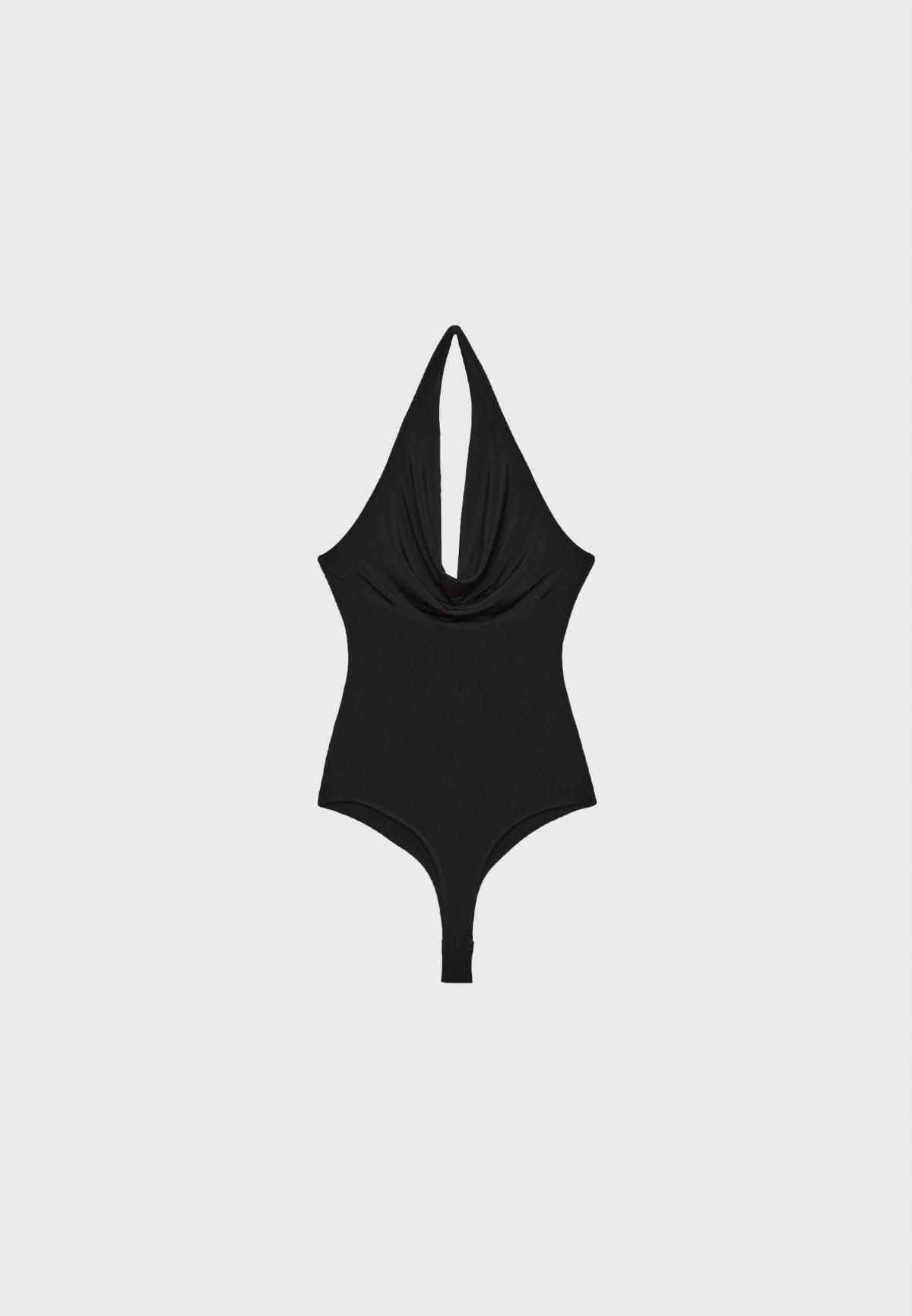 스트라디바리우스 드레이프 홀터넥 바디수트 2661/562 BLACK - 메인 이미지