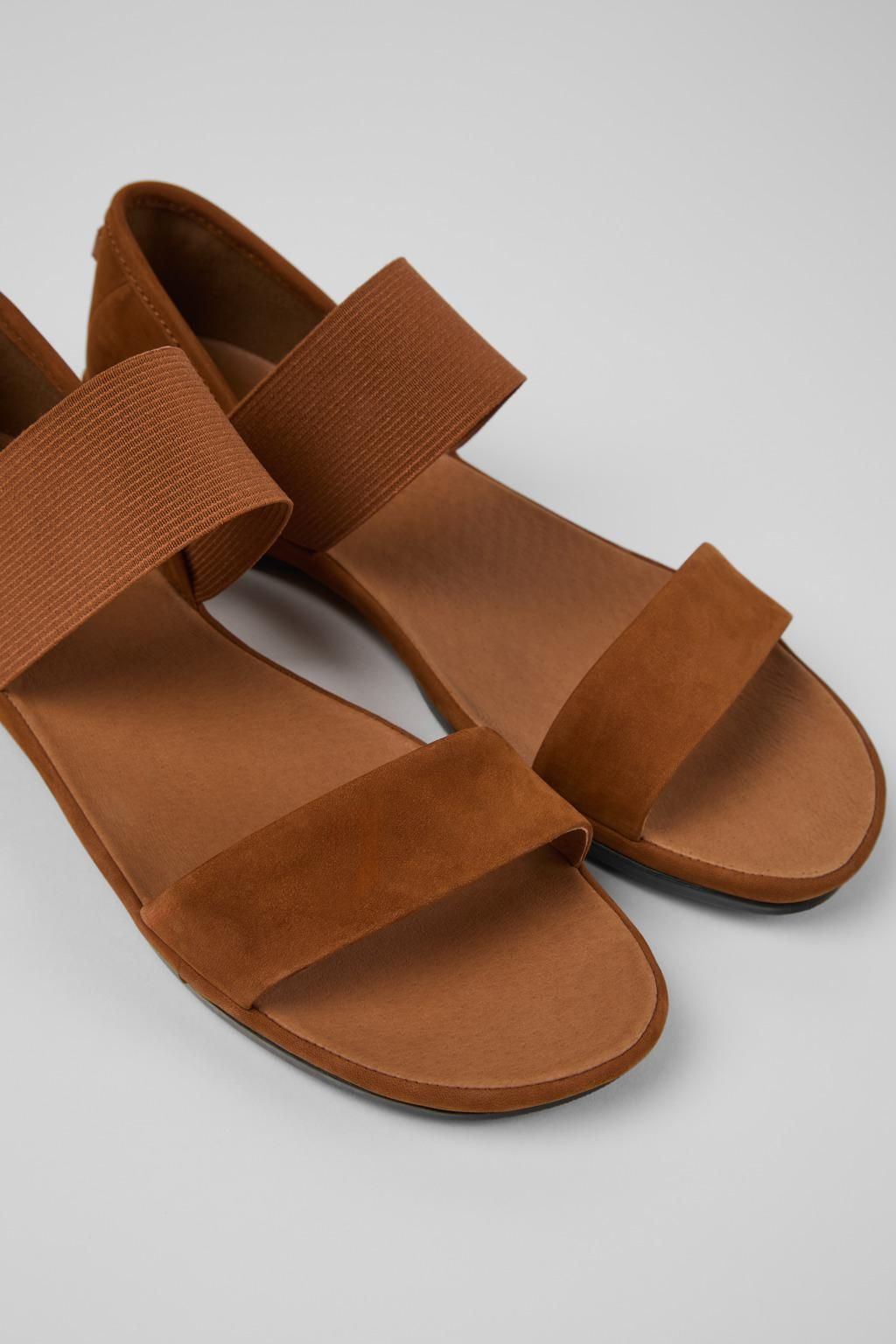 캠퍼 친환경 브라운 누벅 스트랩샌들 Right 21735-090 BROWN - 상세 이미지 2