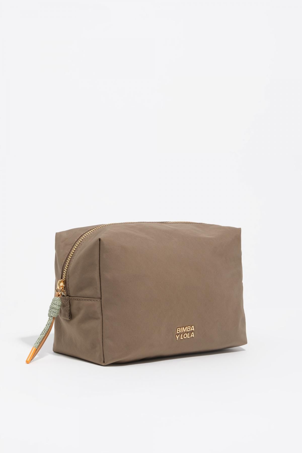 빔바이롤라 소프트 카키브라운 나일론 라지 코스메틱 파우치 252BBI421.11546 KHAKI BROWN - 상품 이미지
