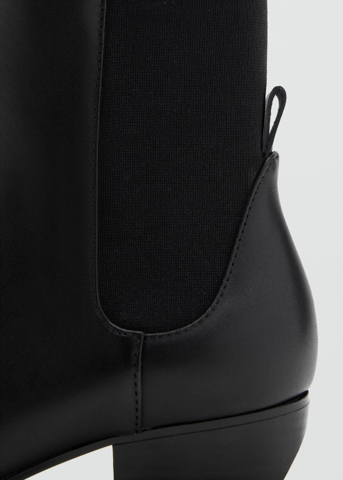 망고 트렌디 소가죽 스트레치 포인트 앵클부츠 17064113 NEGRO - 상세 이미지 3