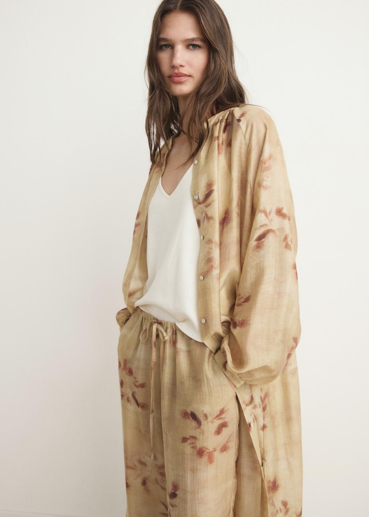 망고 플로럴패턴 릴렉스핏 와이드 팬츠 17064103 ARENA - 상세 이미지 5