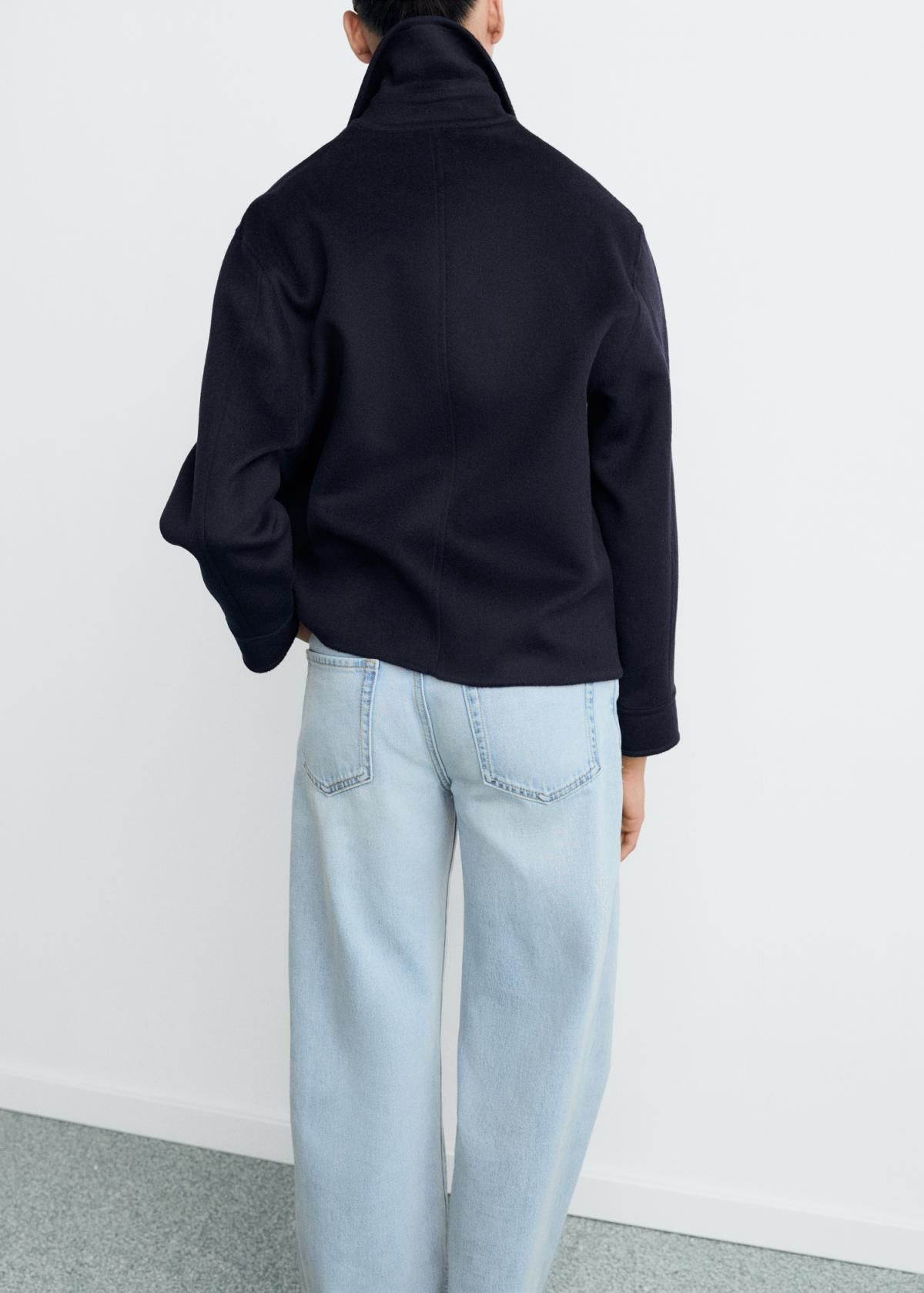 망고 테크니컬 울믹스 포켓 크롭 재킷 87062539 AZUL MARINO OSCURO - 상세 이미지 4