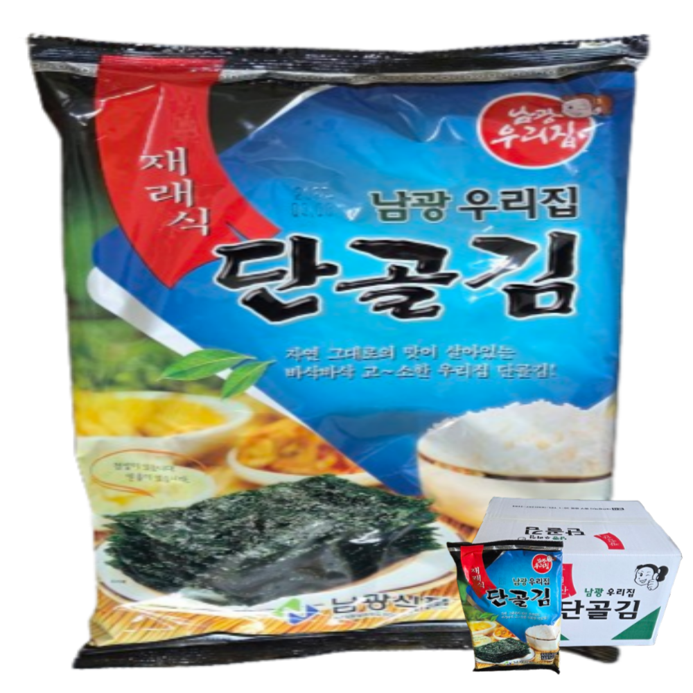 남광식품 단골김 우리집 조미 전장김 맛있는 진맛김 명품김 시골 재래김 30g 20장 박스 - 메인 이미지