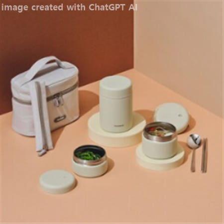 [GS SHOP]글라스락 플레인 보온도시락 세트 970mL (베이지)