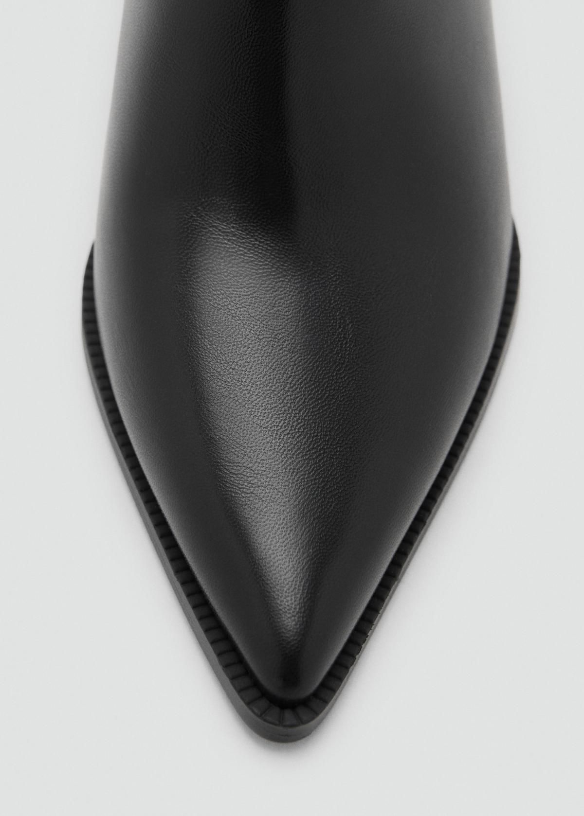 망고 트렌디 스퀘어토 블록힐 앵클부츠 17097124 NEGRO - 상세 이미지 4