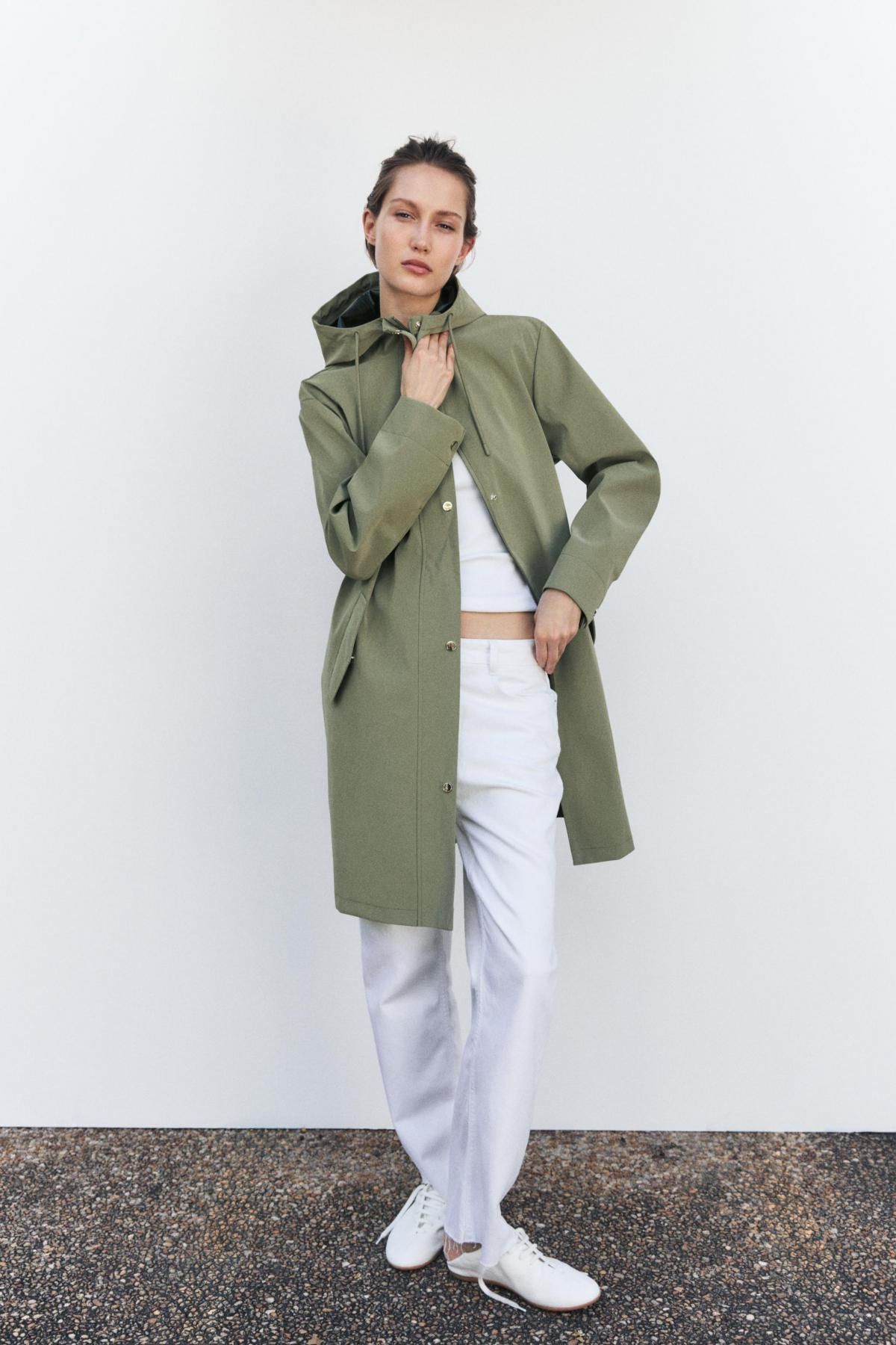 자라 테크니컬 러버라이즈드 후드 바람막이 6318/035 KHAKI - 상세 이미지 2
