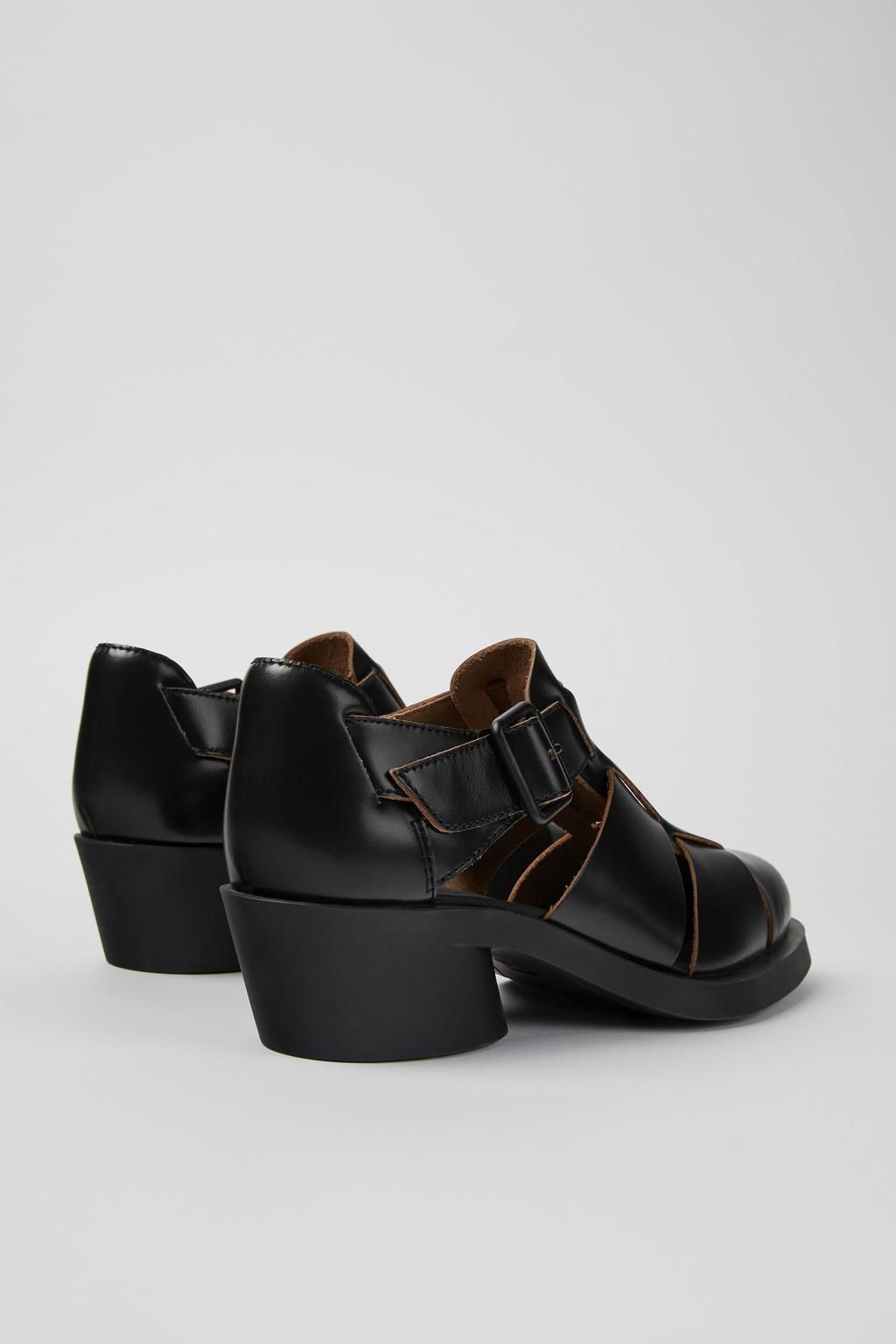 캠퍼 클래식 스트랩 레더 샌들 블랙 Bonnie K201635-001 BLACK - 상세 이미지 3