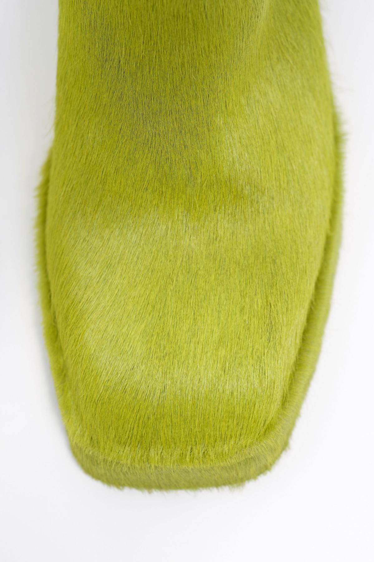 빔바이롤라 그린 퍼 스퀘어토 힐 앵클부츠 252BZ0632.12121 ACID LIME - 상세 이미지 5