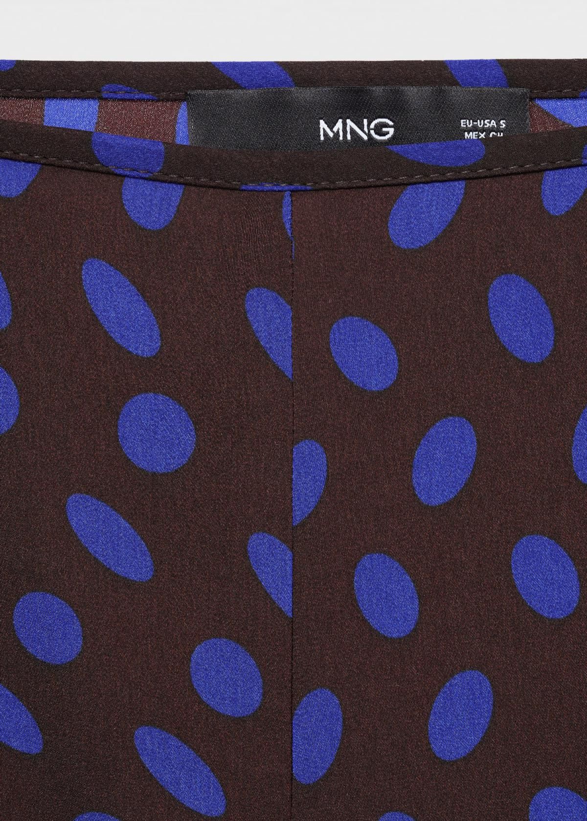 망고 플레어 도트 패턴 슬랙스 팬츠 17064445 MARRON - 상세 이미지 5