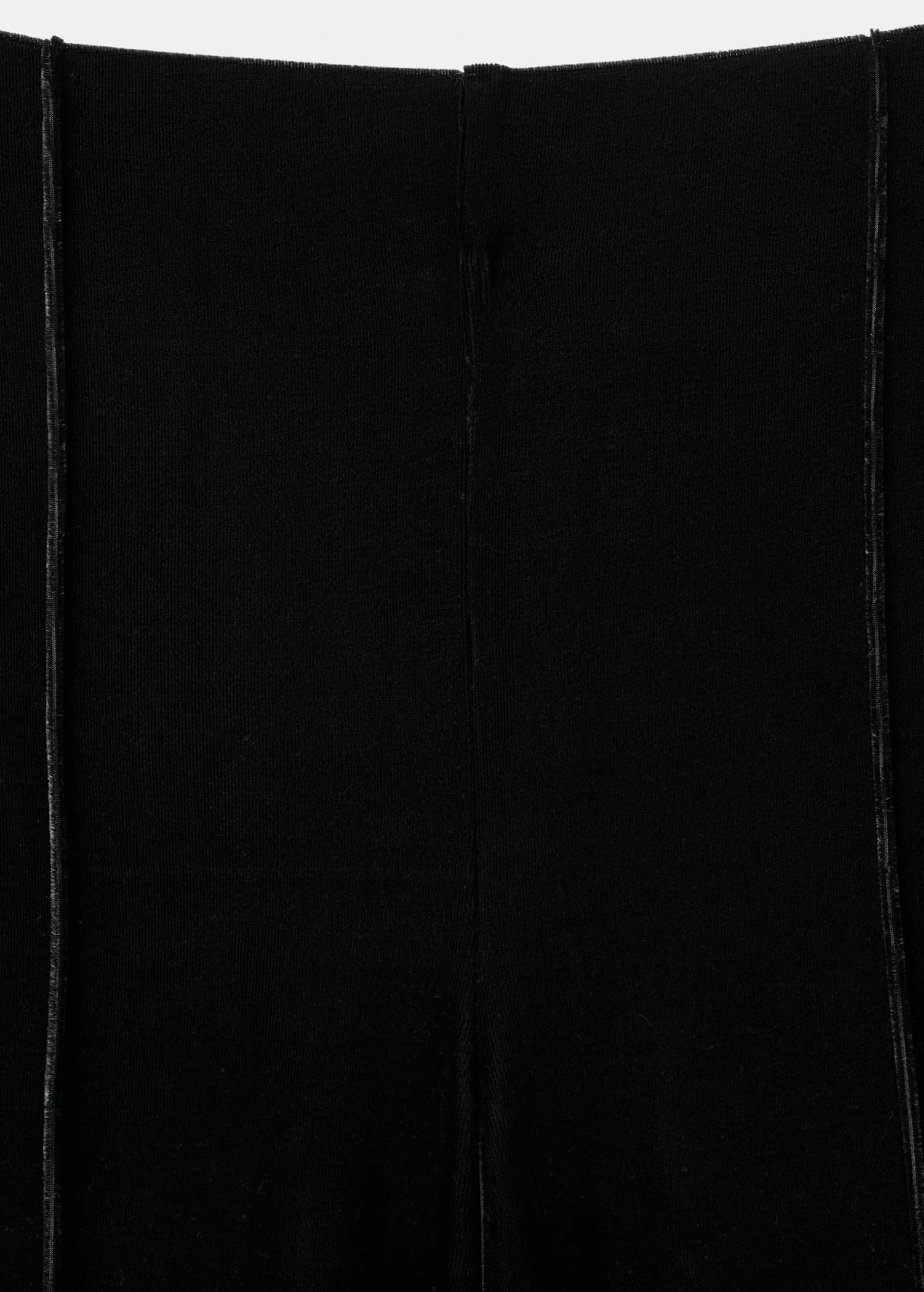 망고 파티 벨벳 스트레이트핏 와이드 슬랙스 팬츠 17059113 NEGRO - 상세 이미지 5