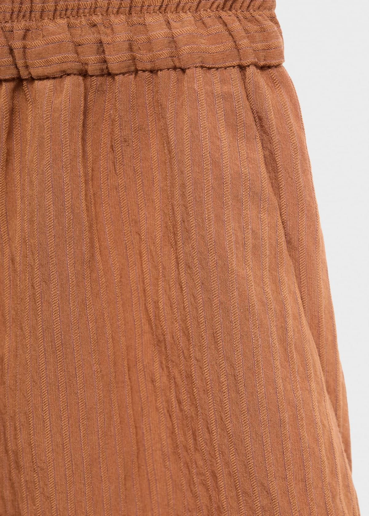 망고 테크니컬 텍스처 브라운 콘트라스트 반바지 17044787 MARRON - 상세 이미지 5