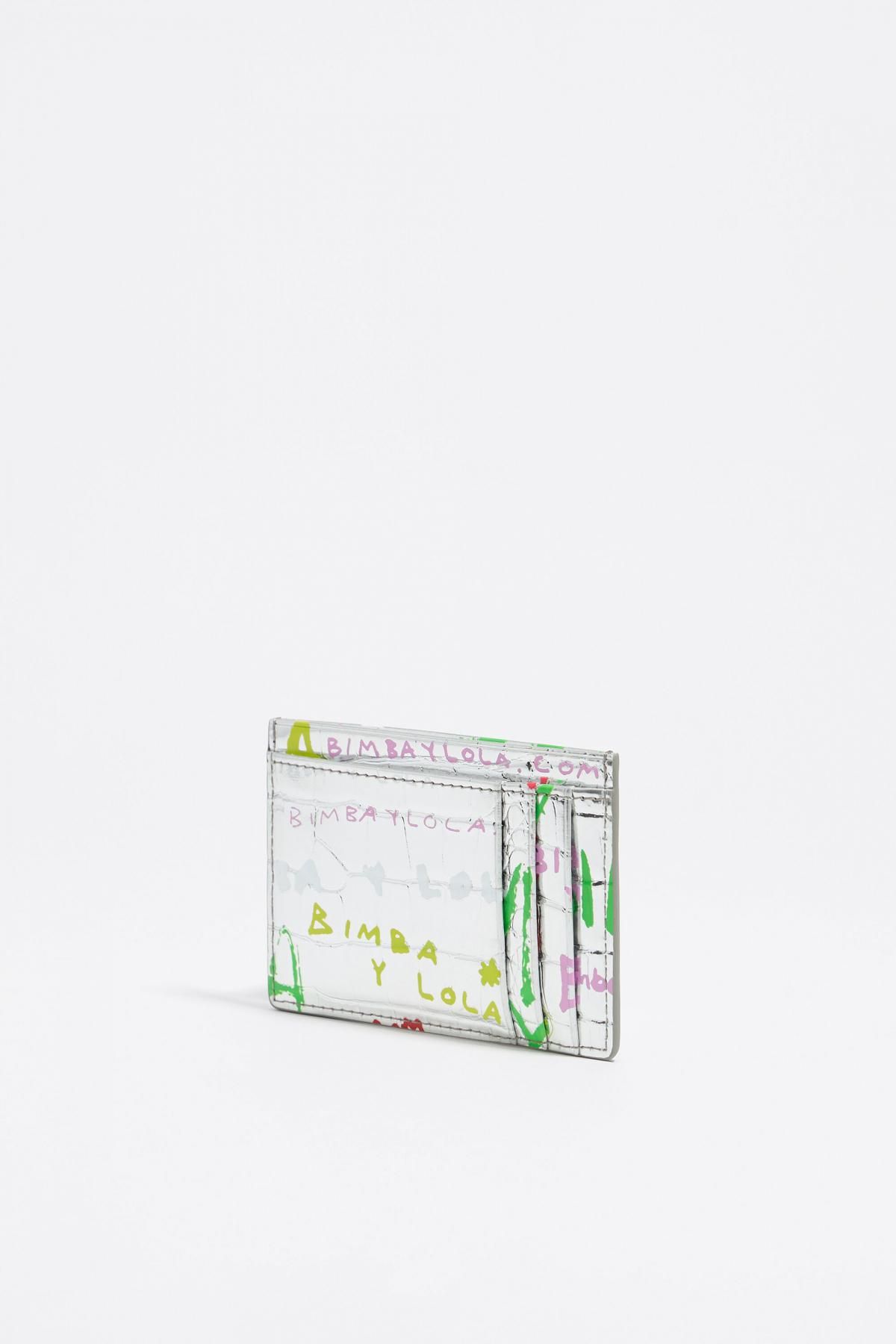 빔바이롤라 실버 크록 엠보 카드지갑 251BBR603.11485 BIMBAYLOLA.COM SILVER - 상세 이미지 4