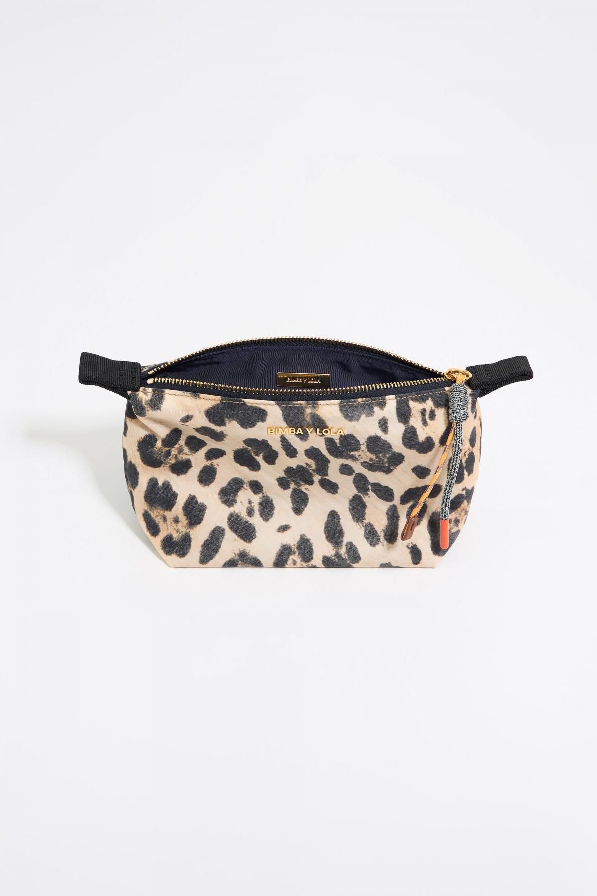 빔바이롤라 레오파드 패턴 베이지 나일론 코스메틱 파우치 251BBK413.11201 LEOPARD NATURAL - 상세 이미지 3