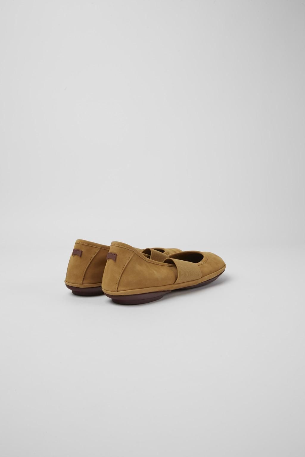 캠퍼 브라운 컴포트 누벅 플랫슈즈 Right 21595-200 BROWN - 상세 이미지 3