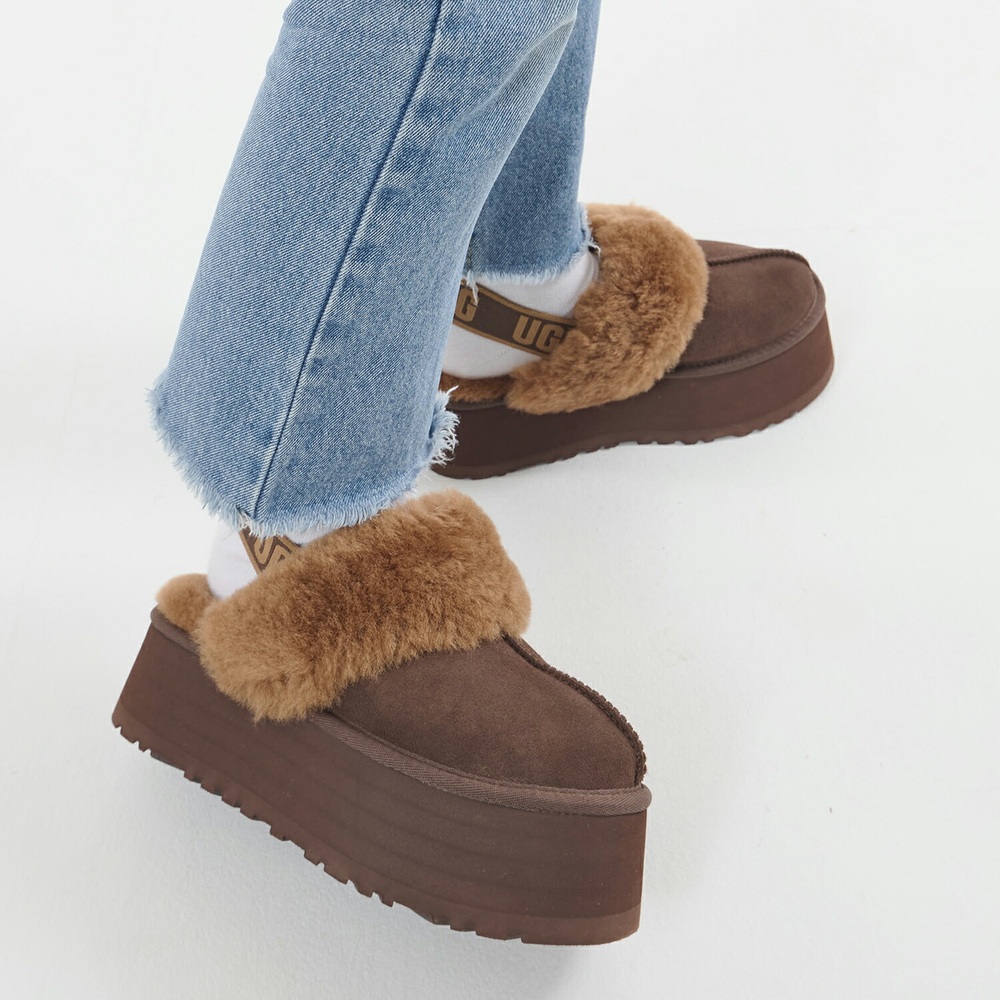 어그 UGG FUNKETTE 펀켓 여성용 퍼 플랫폼 샌들 1113474 - 상세 이미지 4