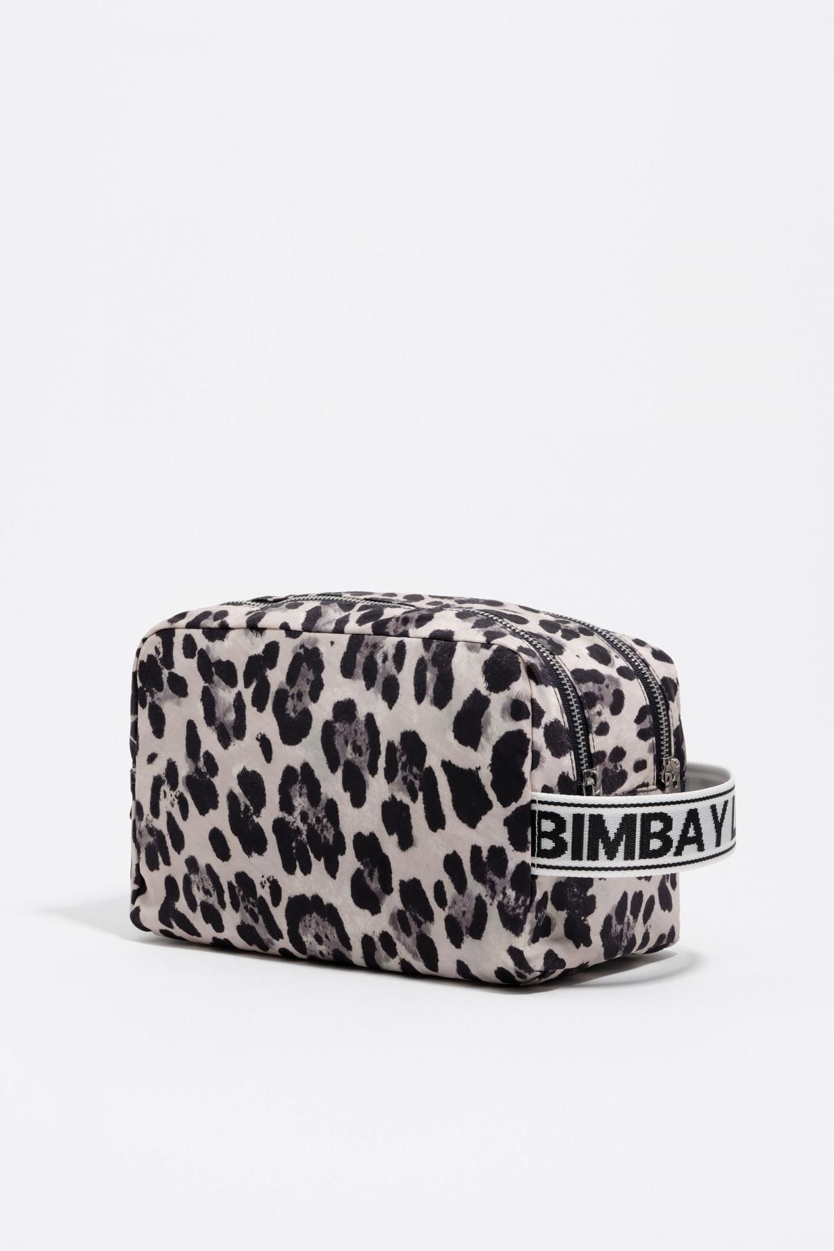 빔바이롤라 레오파드 패턴 테크니컬 나일론 더블 코스메틱 파우치 252BBK459.10342 LEOPARD GREY - 상세 이미지 4