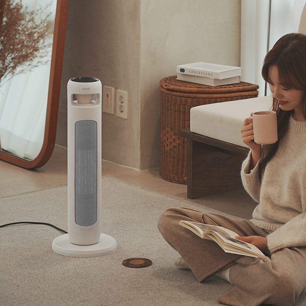 한경희 온풍기 그래핀 PTC히터 가정용 사무실 무드등 온풍기 HA-25200FH