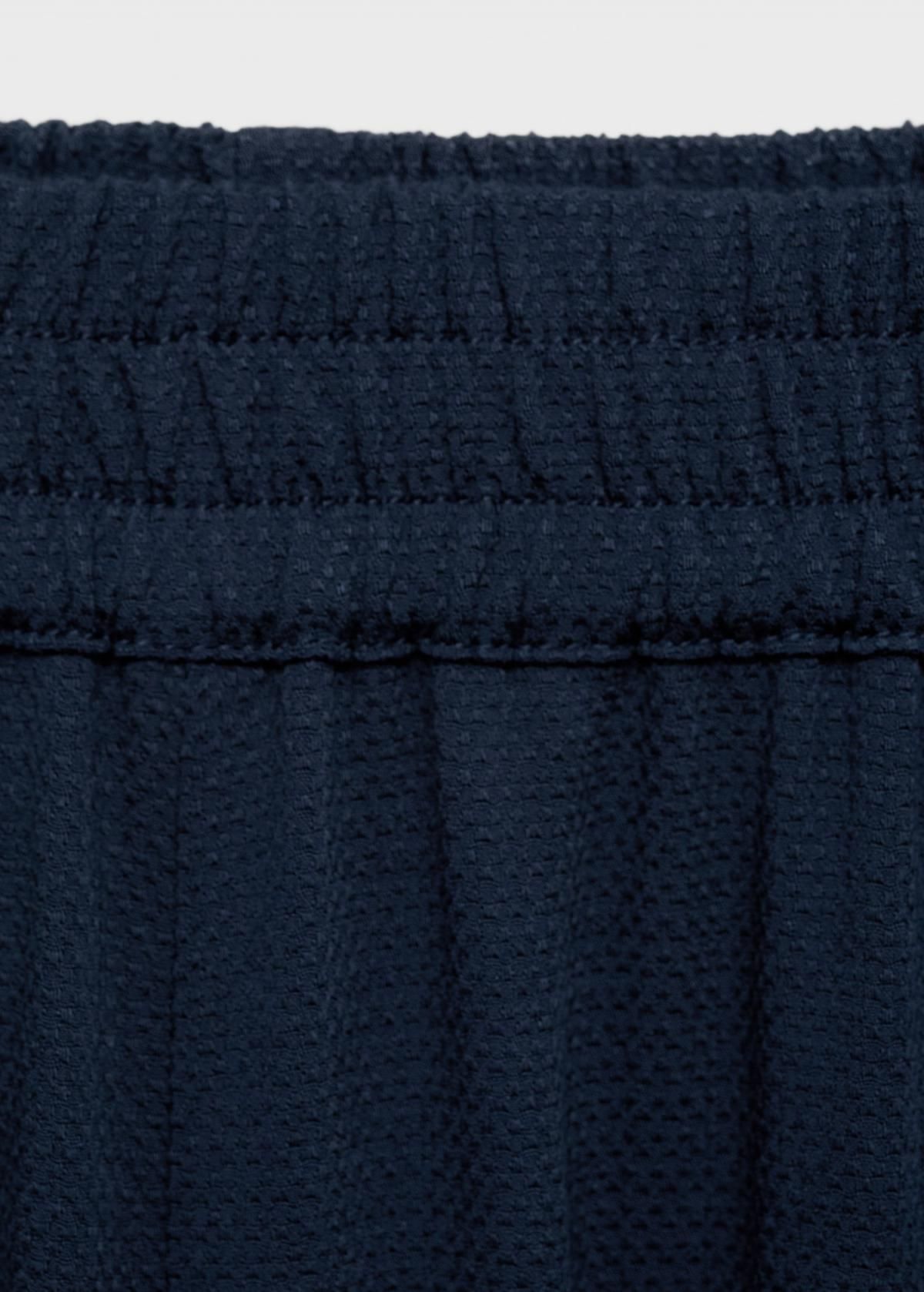 망고 테크니컬 스트레이트 밴딩 슬랙스 팬츠 17012538 AZUL MARINO OSCURO - 상세 이미지 5