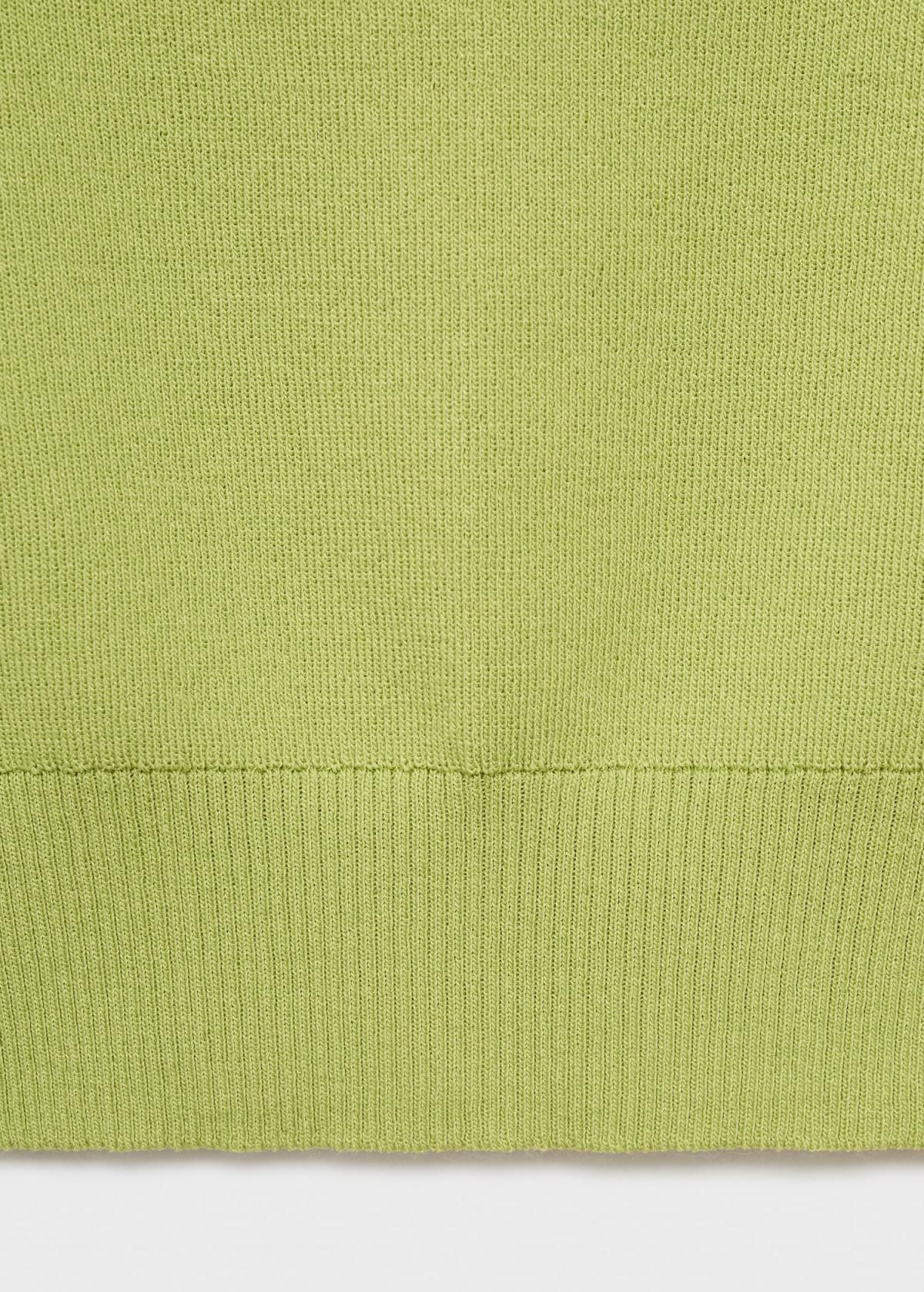 망고 크롭 니트 민소매 크로스백 스트랩 배색 탑 17024145 VERDE PASTEL - 상세 이미지 3
