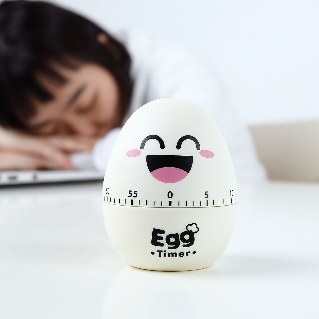 계란 달걀 모양 뽀모도로 타이머 시계 구글 뽀모도로 포모도로 타이머 키친 쿠킹 주방 시계 - 상품 이미지