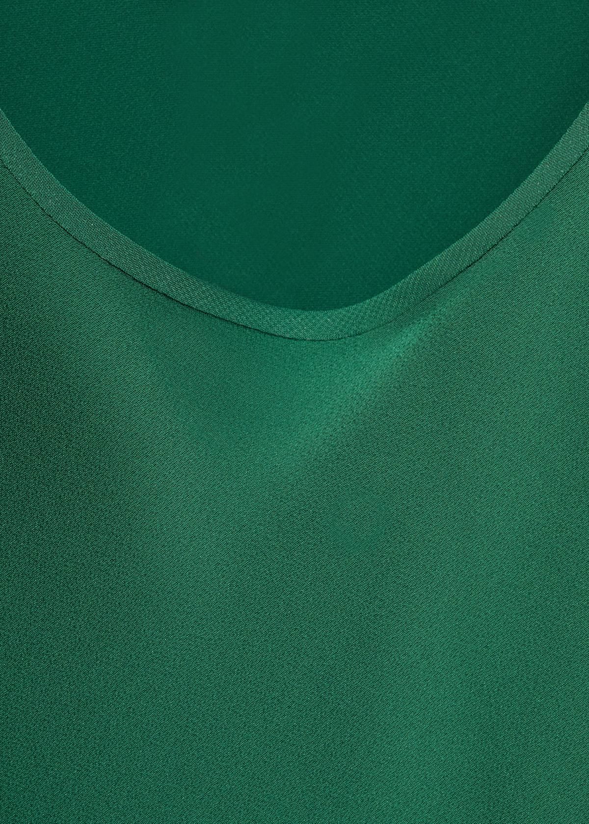 망고 새틴 롱 슬리브리스 원피스 17074783 VERDE - 상세 이미지 2
