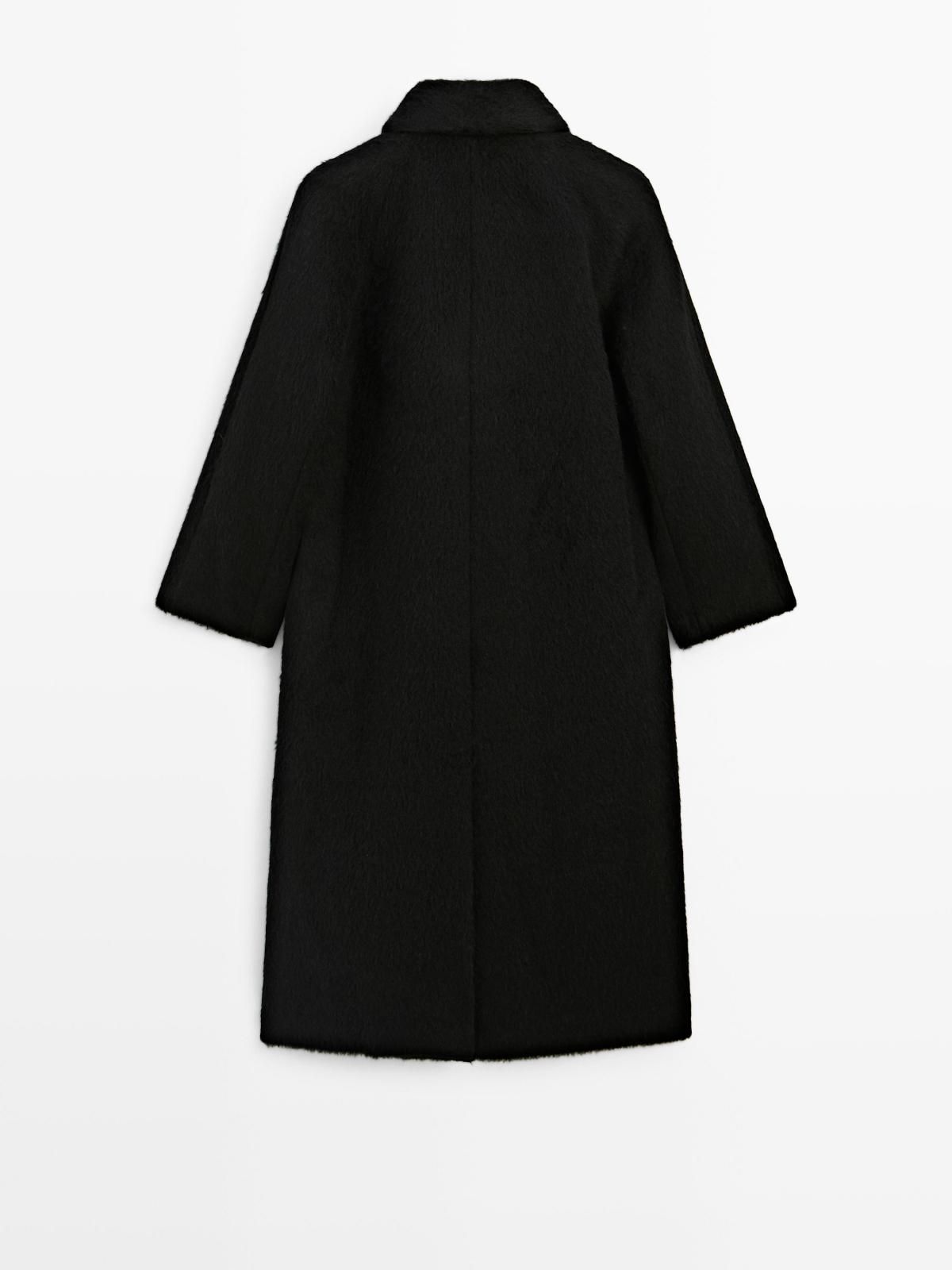 마시모두띠 프리미엄 알파카 울 롱 더블 코트 블랙 6444/994 BLACK - 상세 이미지 5